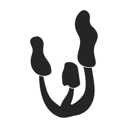 Amanita vector icon.Black vector icon isolated on white background amanita.のイラスト素材