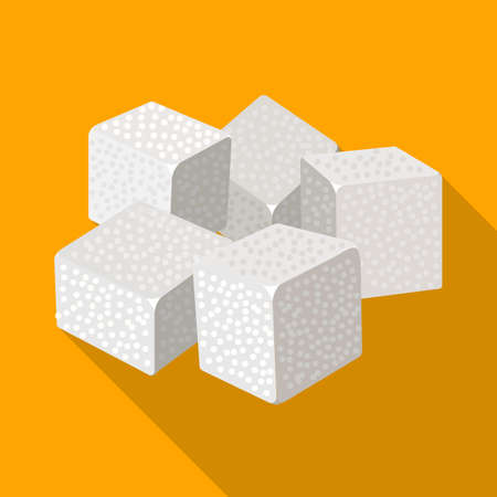Vector design of cube and cane icon. Web element of cube and sugar stock symbol for web.のイラスト素材