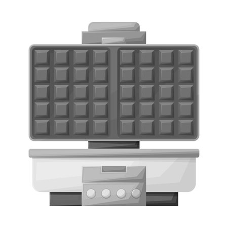 Isolated object of machine and waffle sign. Web element of machine and grill vector icon for stock.のイラスト素材