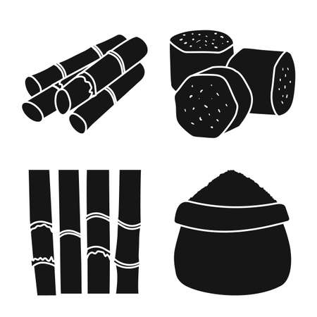 Vector illustration of agricultural and manufacture. Collection of agricultural and sugarcane vector icon for stock.のイラスト素材