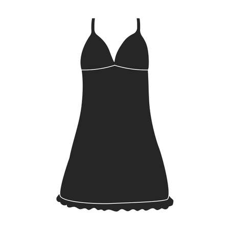 Peignoir vector icon.Black vector icon isolated on white background peignoir.のイラスト素材