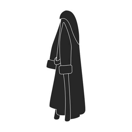 Bathrobe vector icon.Black vector icon isolated on white background bathrobe.のイラスト素材