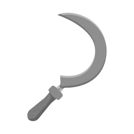 Vector illustration of sickle and farming logo. Set of sickle and garden vector icon for stock.のイラスト素材