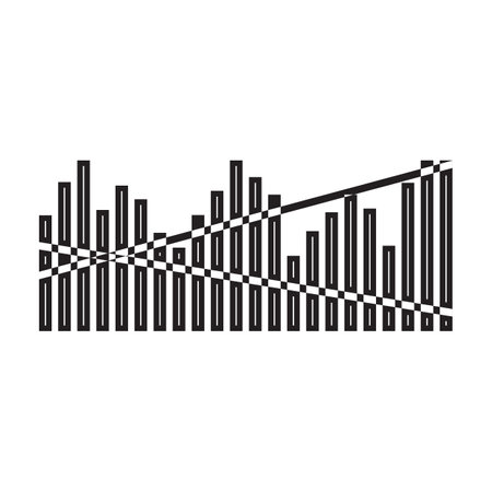 Sound of wave vector icon.Outline vector icon isolated on white background sound of wave .