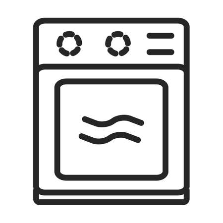 Gas stove vector outline icon. Vector illustration kitchen equipment on white background. Isolated outline illustration icon of gas stove .のイラスト素材