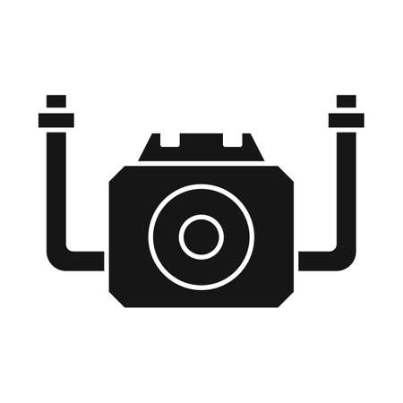 Isolated object of waterproof and camera sign. Web element of waterproof and camcorder stock vector illustration.のイラスト素材