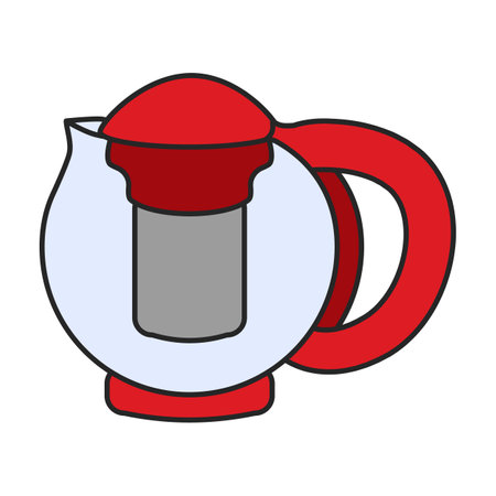 Teapot vector icon.Color vector logo isolated on white background teapot.のイラスト素材