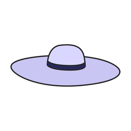 Summer hat vector icon.Color vector logo isolated on white background summer hat.のイラスト素材