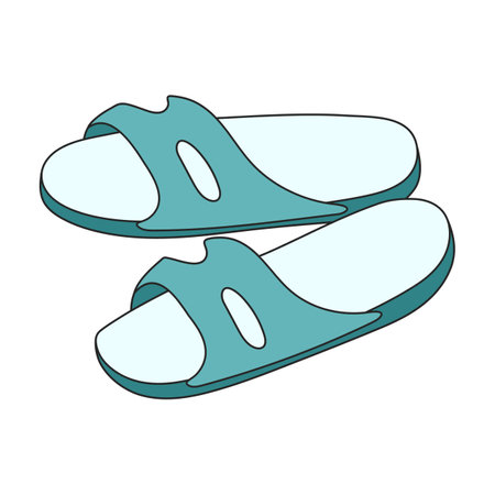 Sandal vector color icon. Vector illustration flipflop on white background. Isolated color illustration logo of sandal.のイラスト素材