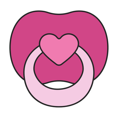 Pacifier vector icon.Cartoon vector logo isolated on white background pacifier.のイラスト素材
