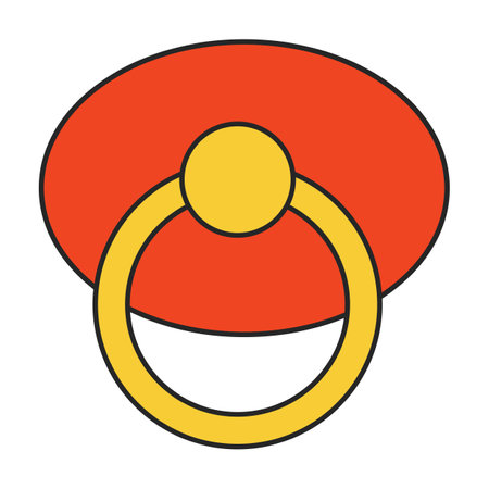 Pacifier vector icon.Cartoon vector logo isolated on white background pacifier.のイラスト素材