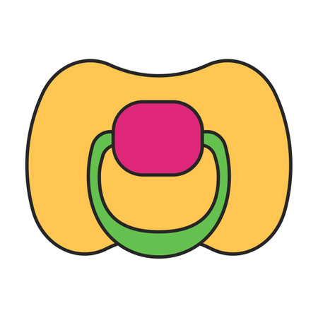 Pacifier vector icon.Cartoon vector logo isolated on white background pacifier.のイラスト素材