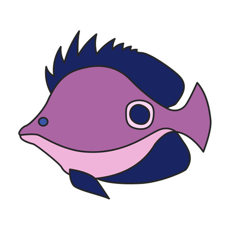 Tropical fish vector icon.Cartoon vector logo isolated on white background tropical fish.のイラスト素材