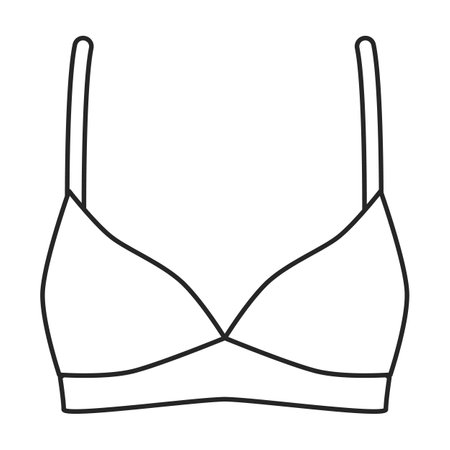 Bra vector icon.Outline vector logo isolated on white background bra.のイラスト素材