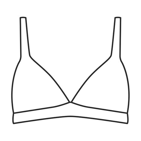 Bra vector icon.Outline vector logo isolated on white background bra.のイラスト素材