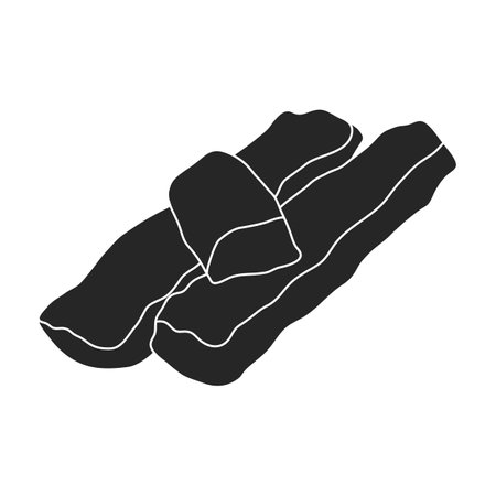 Fried chicken isolated black icon. Vector illustration crispy wing on white background. Vector black icons fried chicken .のイラスト素材