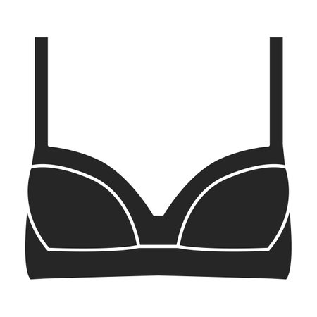 Bra vector icon.Outline vector logo isolated on white background bra.のイラスト素材
