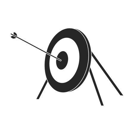 Target vector icon.Black vector logo isolated on white background target.のイラスト素材
