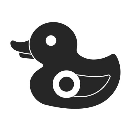Target duck vector icon.Black vector logo isolated on white background target duck.のイラスト素材
