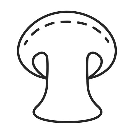 Champignon vector icon.Outline vector isolated on white background champignonのイラスト素材