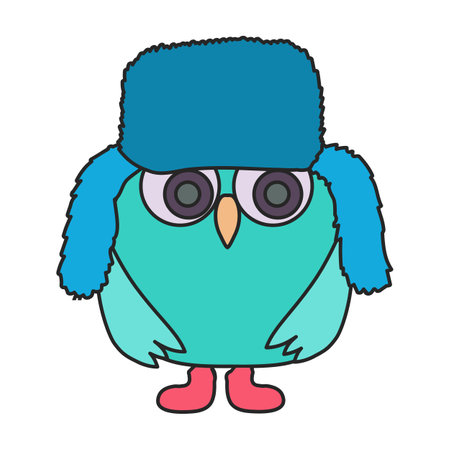 Owl vector icon.Color vector logo isolated on white background owl.のイラスト素材