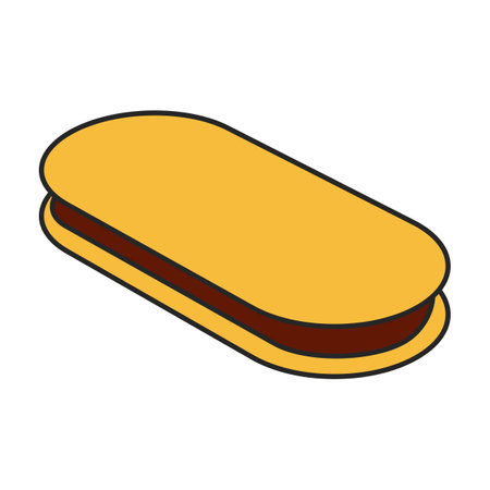 Biscuit cookie vector icon.Color vector logo isolated on white background biscuit cookie.のイラスト素材