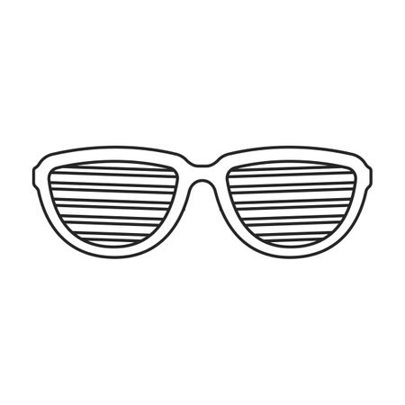 Sunglass vector icon.Outline vector logo isolated on white background sunglass.のイラスト素材