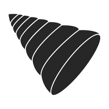 Shell sea vector black icon. Vector illustration seashell on white background. Isolated black illustration logo of seashell.のイラスト素材