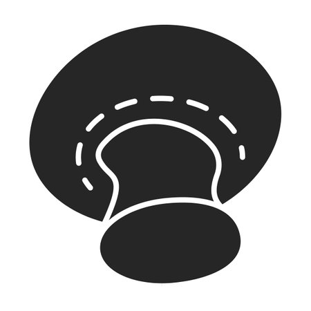 Champignon vector icon.Black vector logo isolated on white background champignon .のイラスト素材