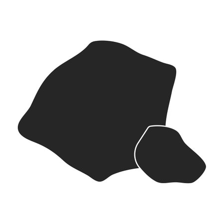 Stone vector icon.Black vector icons isolated on white background stone.のイラスト素材