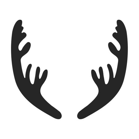 Elkhorn vector icon. Black vector icons isolated on white background elk horn.のイラスト素材