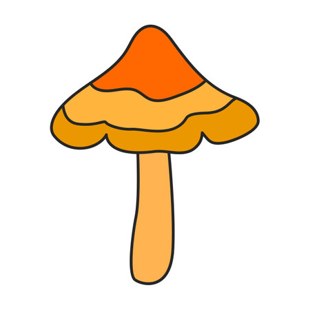 Amanita vector icon. Color vector icons isolated on white background amanita.のイラスト素材