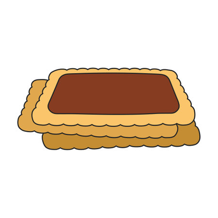 Cookies vector icon.Color vector icons isolated on white background cookies.のイラスト素材