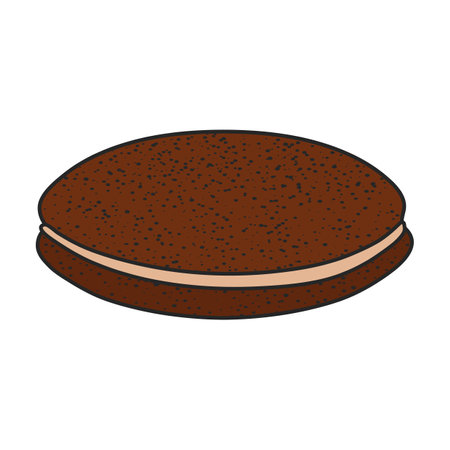Cookies vector icon.Color vector icons isolated on white background cookies.のイラスト素材