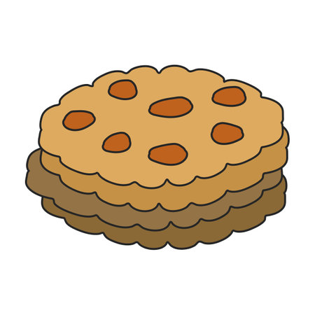 Cookies vector icon.Color vector icons isolated on white background cookies.のイラスト素材