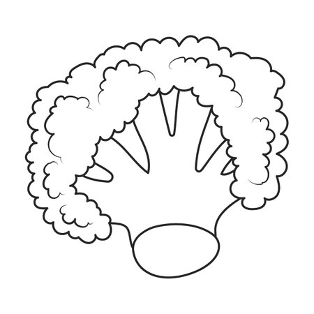 Broccoli vector icon. Outline vector icons isolated on white background broccoli.のイラスト素材
