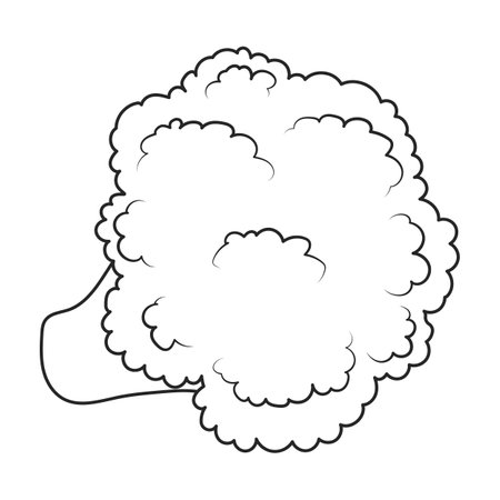 Broccoli vector icon. Outline vector icons isolated on white background broccoli.のイラスト素材