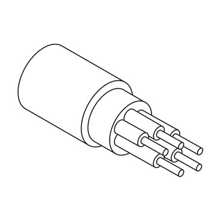 Fiber cable vector icon. Outline vector icons isolated on white background fiber cable.のイラスト素材