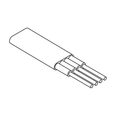 Fiber cable vector icon. Outline vector icons isolated on white background fiber cable.のイラスト素材