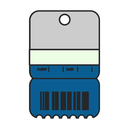 Baggage tag vector icon.Color vector logo isolated on white background baggage tag.のイラスト素材