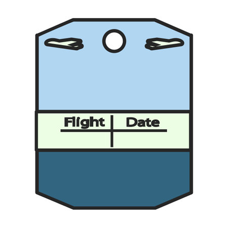 Baggage tag vector icon.Color vector logo isolated on white background baggage tag.のイラスト素材