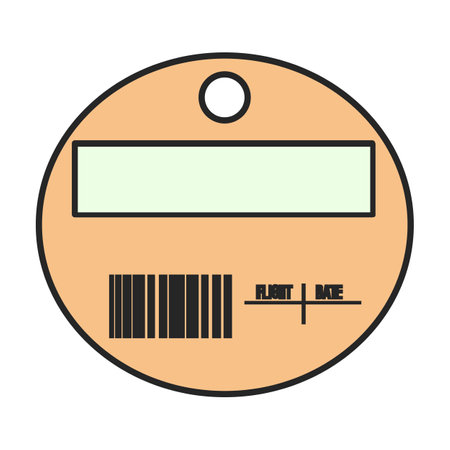 Baggage tag vector icon.Color vector logo isolated on white background baggage tag.のイラスト素材