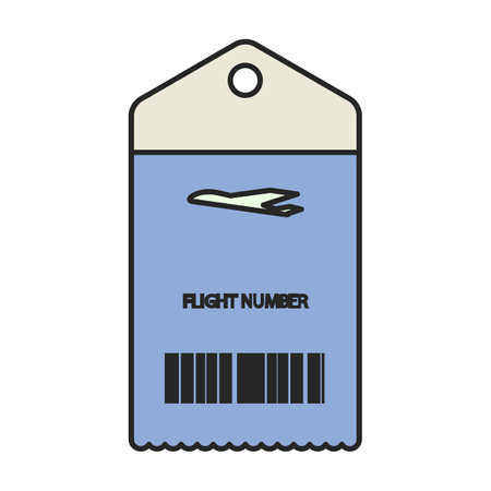 Baggage tag vector icon.Color vector logo isolated on white background baggage tag.のイラスト素材