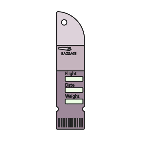 Baggage tag vector icon.Color vector logo isolated on white background baggage tag.のイラスト素材