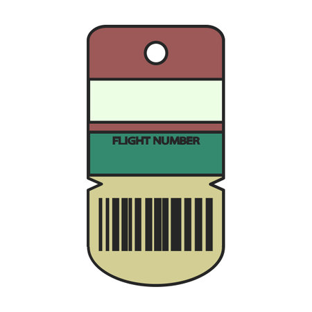 Baggage tag vector icon.Color vector logo isolated on white background baggage tag.のイラスト素材