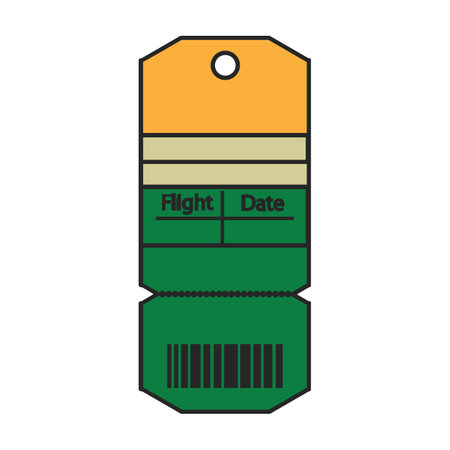 Baggage tag vector icon.Color vector logo isolated on white background baggage tag.のイラスト素材