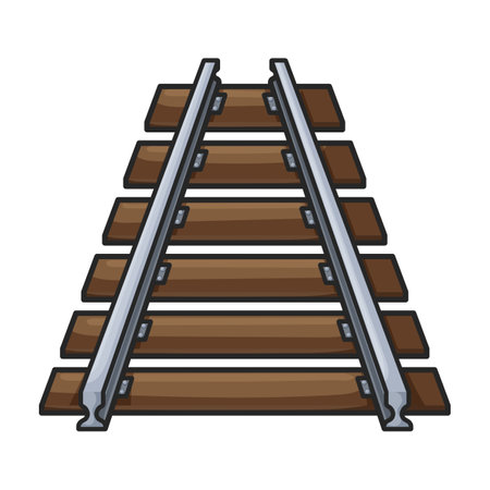 Railway vector icon.Color vector logo isolated on white background railway.のイラスト素材