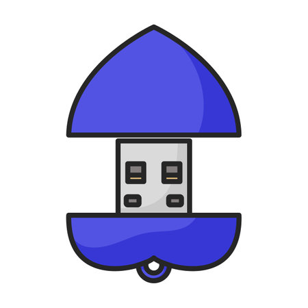 Drive flash vector icon.Color vector logo isolated on white background drive flash.のイラスト素材