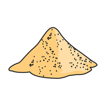 Pile of sand vector icon.Color vector logo isolated on white background pile of sand.のイラスト素材