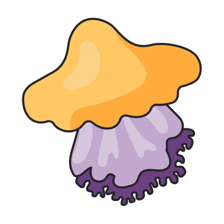 Jellyfish vector icon.Color vector logo isolated on white background jellyfish.のイラスト素材